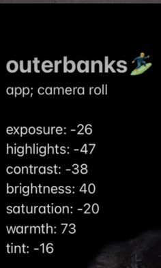 an advertisement for outerbanks app showing the camera roll