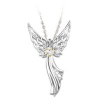 Angel Of Love, Jewelry Closet, Angel Pendant Necklace, Swarovski Crystal Jewelry, Bradford Exchange, Angel Pendant, Crystal Pendant Necklace, Unusual Jewelry, Fine Jewelry Designers