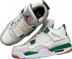 Casual Green Air Jordan 4, Casual Green Air Jordan 4 For Streetwear, Green Casual Air Jordan 4 For Streetwear, Green Air Jordan 4 Casual For Streetwear, Casual Green Low-top Air Jordan 4, Sporty Green High-top Air Jordan 4, Green Low-top Air Jordan 4 Sporty, Green High-top Air Jordan 4 For Sports, Green Low-top Air Jordan 4 Sporty Shoes