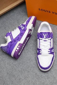 Purple Lv Bag, Luis Vuitton Shoe, Zapatillas Louis Vuitton, Mauve Shoes, Louis Vuitton Trainer, Louis Vuitton Trainers, Louis Vuitton Shoes Sneakers, Lv Sneakers, Louie Vuitton