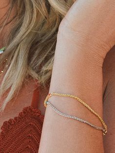 The perfect summer bracelet is here — meet the Precious Stone and Chain Bracelet. Not only is this dainty bracelet perfect for layering, but it also comes in gold and silver. The gold bracelet features an orange stone, while the silver bracelet features a blue stone. For a full look, pair this chain and gemstone bracelet with anything from our collection of colorful jewelry. Dainty Summer Bracelets With Adjustable Chain, Dainty Summer Bracelet With Adjustable Chain, Dainty Summer Jewelry For Friendship, Summer Gift Adjustable Chain Bracelet, Minimalist Summer Jewelry For Friendship, Minimalist Summer Friendship Jewelry, Adjustable Delicate Chain Bracelets For Summer, Adjustable Delicate Chain Bracelet For Summer, Adjustable Chain Bracelets For Summer