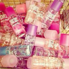 Pink Tumblr Aesthetic, Pink Perfume, Victoria Secret Perfume, Pink Girly Things, Lip Glosses, Naha, Pink Mini