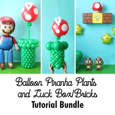 balloons, plants and luck box bricks are featured in this video for kids to play with