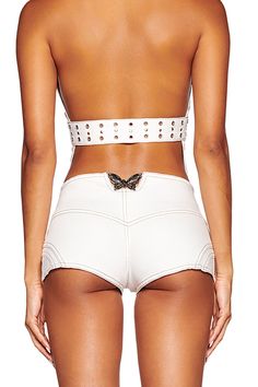 SEQUOIA SHORT - WHITE : DENIM Decorative Seams, Summer 2025, Euro Summer, I Am Gia, Fashion Tv, Micro Mini, Mini Shorts, Romper Pants, Comfy Fits