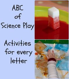 the abc of science play activities for every letter is fun and easy to do with kids