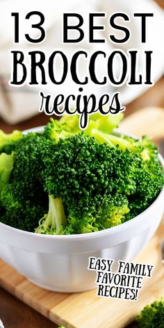 White bowl filled with broccoli florets. Ideas For Broccoli, Creamy Broccoli Recipes, Brocolli Meal Ideas, Health Broccoli Recipes, Brocoli Casserole Recipes Easy, Broccoli Sides Healthy, Vegetarian Recipes With Broccoli, Broccoli Casserole For Two, Broccoli Ideas Healthy