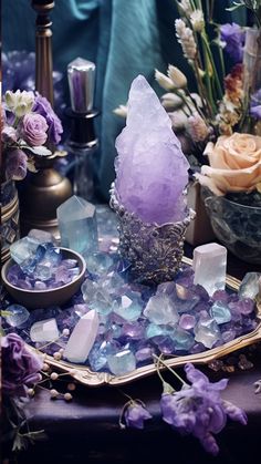 Crystals Aesthetic Witch, Crystal Room, Crystal Aesthetic, Witchy Wallpaper, Spiritual Crystals, Magic Aesthetic, Witch Decor, Witch Art