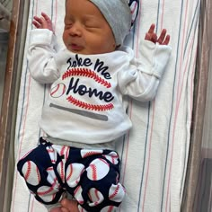 Personalized navy baseball baby outfit for infants and older babies. Makes a perfect gift for an infant coming home from the hospital. ***Please note, the sizes are offered as 0-3M, 3-6M, 6-9M, 9-12M, 12-18M, and 18-24M in our listings. However, Carter's bodysuits are labeled 3M, 6M, 9M, 12M, 18M, and 24M respectively. Carter's made this label change without changing the sizing. There is absolutely no difference in the size of the bodysuits, they are only labeled differently. So, if you order 0- Going Home Outfit For Baby Boy, Crochet Baseball, Coming Home Outfit Boy, Baby Going Home Outfit, Vendor Fair, Baby Boy Baseball, Baseball Boy, Baby Coming Home Outfit, Sports Baby