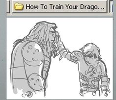 an image of a cartoon character touching another character's hand with the caption how to train your dragon