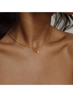 Gold  Collar  Copper   Embellished   Women's Fashion Jewelry Bridesmaid Necklace Gift, Dainty Diamond Necklace, Floating Necklace, Diamond Solitaire Necklace, Dainty Gold Necklace, Solitaire Necklaces, Charm Necklaces, Gold Necklace Women, Diamond Charm