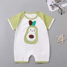 Cartoon Design Bodysuit for Baby Wholesale children's clothing - PrettyKid Newborn Summer, People Cartoon, Clothes Cartoon, Fruit Shape, Baby Activity Center, Clean Heart, Baby Outerwear, Cute Fruit, Top Baby Products