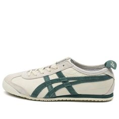 Onitsuka Tiger Tokuten MEXICO 66 Shoes 'White Green' 1183C076-250 Onitsuka Tiger Women Outfit, Tiger Shoes, Tiger Mexico 66, Onitsuka Tiger Mexico 66, Mexico 66, Funky Shoes, Adidas Shoes Women, Green Sneakers, Onitsuka Tiger