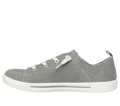 Easy-wearing classic style and comfort combine in BOBS from Skechers B Cute 2.0 - Chill Look. This casual vegan design features a chambray upper with frayed edge details, tied-off decorative laces, and a cushioned Skechers Memory Foam insole. For every BOBS purchase, a donation is made to animals in need. | Skechers Women's BOBS B Cute 2.0 - Chill Look Sneaker | Medium Width | Skechers Memory Foam cushioned comfort insole | Skechers No Tie Fit laces never come untied | Crafted with 100% vegan ma Vegan Design, Skechers Memory Foam, Shoes Flats Sandals, Lace Up Wedges, Size Chart For Kids, Skechers Women, Kids Sale, School Shoes, Boot Sandals