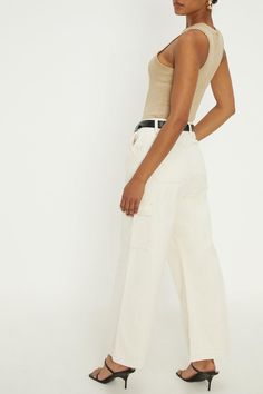 Wide leg or tapered? Tailored or loungewear? Discover our collection of women's trousers and find the perfect fit for you. With everything from cargo, cropped, flared and cuffed, we've got trousers to suit every style. Whether you're going for brunch or heading out to drinks, we'll help you create a look you love. Style: Cargo Trousers. Ideal for: Daywear. Fit: Straight. Design: Cargo. Model wears size UK 10 and is 5' 9" tall. Make-up & Fragrance: Primer (Yves Saint Laurent, Touche Eclat Blur Primer 30ml), Foundation (Estée Lauder, Double Wear Stay in Place Foundation SPF10), Bronzer (Benefit, Hoola Matte Powder Bronzer), Blusher (Benefit, Wanderful World Blushes Starlaa Rosy Bronze Powder Blusher), Setting Spray (Urban Decay, All Nighter Setting Spray 118ml), Fragrance (Ghost The Fragranc White Cargo Jeans, All Nighter Setting Spray, Estée Lauder Double Wear, Benefit Hoola, Urban Decay All Nighter, Touche Eclat, Powder Bronzer, Trousers White, All Nighter