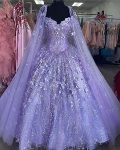 Lavender Quinceanera Dresses, Lavender Quinceanera, Gown Sleeves, Purple Quince, Quinceanera Themes Dresses, Charro Quinceanera Dresses, Custom Made Prom Dress, Purple Quinceanera Dresses, Quinceñera Dresses