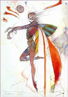 an artistic drawing of a woman dancing