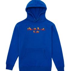 Embroidered Front Graphic. 10 Oz. (330 Gm) Cotton/Polyester Blend 3-End Fleece. 80% Cotton / 20% Polyester. Blue Cotton Hoodie With Embroidered Logo, Blue Hoodie With Embroidered Logo, Blue Crew Neck Hoodie With Embroidered Logo, Winter Blue Hoodie With Embroidered Logo, Blue Hoodie With Embroidered Logo For Winter, Winter Blue Sweatshirt With Embroidered Logo, Blue Winter Sweatshirt With Embroidered Logo, Blue Fitted Hoodie For Fall, Fitted Blue Hoodie For Fall