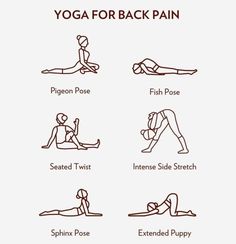 yoga poses for back pain with instructions on how to do them