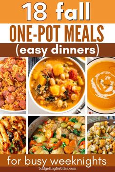 Enjoy the cozy flavors of autumn with these easy fall one-pot meals. These quick one-pot dinners are perfect for busy weeknights. With delicious flavor and minimal cleanup these one-pot recipes are ideal for warming up after a chilly day. Find effortless and hearty family dinners that everyone will love. easy fall dinners | quick one-pot meals Autumn Instant Pot Recipes, Fall One Pot Recipes, One Pot Fall Dinners, Hearty One Pot Meals, Fall One Pot Meals, Quick Fall Meals, Crockpot Fall Meals, Autumn Recipes Dinner, 1 Pot Meals