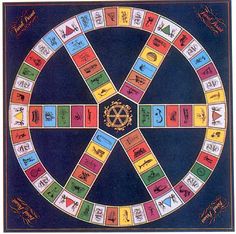 a board game with letters and numbers on the front, as well as an eight - sided wheel