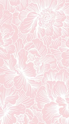 pink and white floral wallpaper with large flowers