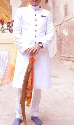 Mens White Sherwani for Wedding Party Outfit Engagement Suits | Etsy Sherwani For Wedding, Engagement Suits, White Sherwani, Jodhpur Pants, Groomsmen Dress, Outfit Engagement, Men Sherwani, Royal Indian Wedding, Mens Wedding Suits