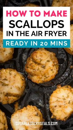 how to make scallops in the air fryer ready in 20 mins