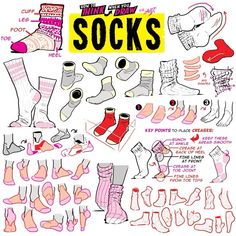 an image of various socks and shoes