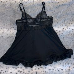 Black Mesh Lace Teddy Nighty Sexy Lingerie Size Large ( Runs Small ) Open To Offers Item # 005 Lace Slip Dress, Fredericks Of Hollywood, Lace Babydoll, One Piece Bodysuit, Black Slip Ons, Large Size Dresses, Black Mesh, Sheer Lace, Women's Intimates