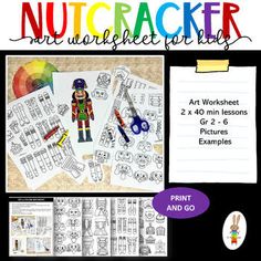 the nutcracker worksheet is shown with scissors and paper