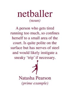 a poem written in pink and white with the words net baller on it's side