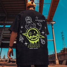 Uranus Project, Nasa Kids, Hip Hop Tshirt, Streetwear Tshirt Design, Apparel Design Inspiration, Vintage Clothing Store, 90s Fashion Men, Tshirt Design Men