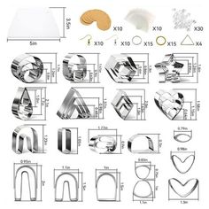 various types of metal parts are shown in the diagram above, and below it is an image of several different kinds of metal parts