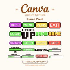 the game screen for canva