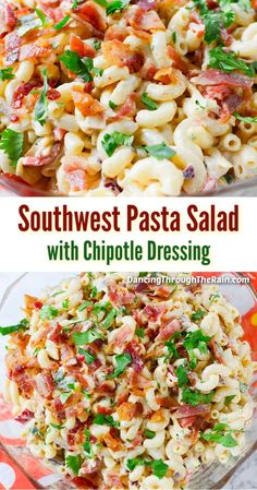 southwest pasta salad with chipotle dressing is an easy and delicious side dish recipe