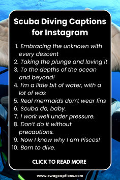 scuba diving captions for instagram