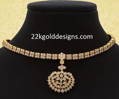 Diamond Addigai, Mango Design, Ruby Diamond Necklace, Diamond Wedding Jewelry, Half Saree Designs, Diamond Necklaces, Gold Fashion Necklace, Fancy Jewellery, Gold Jewelry Indian