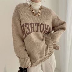 Korean Fashion Autumn and Winter Candy Color Sweater Pullovers for Women Loose Oversized Sweater Letter Knitted Pullovers O Neck Hello! Welcome To Our Store! Quality Is The First With Best Service. Customers All Are Our Friends. Fashion Design,100% Brand New,High Quality! After Receiving Your Order, We Will Ship The Goods For You In No Time! *Due to different measurement methods, there may be 1-3cm error in the size data. *Due to different resolutions of computer monitors, there may be some colo Korean Fashion Fall, Winter Pullover, Mode Casual, Knitting Women Sweater, Women Sleeve, Fashion Korean, 로고 디자인, Belleza Natural, Short Jacket