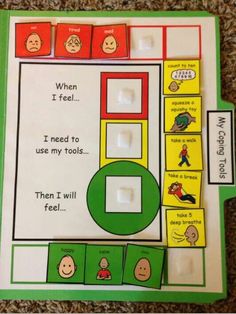 a game board with instructions on how to use it for children's learning purposes