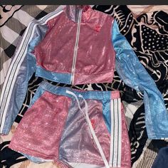 Shane Justin Two, Piece Set. Brand New With Tags Casual Pink Shorts For Party, Casual Pink Party Shorts, Shane Justin, Vans Shorts, Olive Shorts, Sailor Shorts, Lululemon Hotty Hot Shorts, Hotty Hot Shorts, Cuffed Denim Shorts