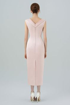 Sirena Sheath Semi-Heart Neck Polycotton Midi Dress | MEAN BLVD Elegant Cotton Midi Dress With Sweetheart Neckline, Elegant Cotton Dress With Sweetheart Neckline, Cotton Dresses With Asymmetrical Neckline, Elegant Cotton Midi Dress With Straight Neckline, Elegant Pink Cotton Midi Dress, Cotton Dresses With Fitted Bodice And Straight Neckline, Elegant Sleeveless Cotton Dress For Party, Elegant Cotton Sleeveless Dress For A Party, Elegant Cotton V-neck Dress