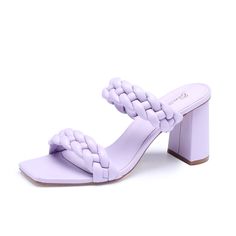 PRICES MAY VARY. 🎊🎊 Chunky Heel: These nules braided sandals for women are the perfect pair to add 3 inch to your frame, which can show off your elegance and figure to perfection, elongate your legs and rock every dress, jean, or skirt with ease! 💓 👣 Super Comfort: In well-designed sandal shoes such as slip on womens strappy mule heels that Fit perfectly on the foot and Prevent feet from sliding forward by the Two Strap. They are characterized by cushioned insoles and durable non-slip rubber