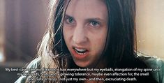 a young man with long hair making a funny face in front of a quote from an unknown person