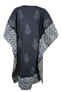 Womens Kaftan Midi Dress, Black Printed Kimono Beach Caftan Dresses One size: Handmade Beautiful cotton caftans, easy summer dresses, airy and lightweight kaftans with kimono sleeves are great for lounging, cruise wear or housedresses. The stylish boho dresses , resort wear caftans or coverups have a drawstring below the bust for extra style and comfort. Comfortable and easy styling as housedresses or taking an evening stroll.Bohemian printed caftans makes a stunning addition to your wardrobe, E Black Printed Kaftan For Festival, Traditional Black Printed Kaftan, Traditional Black Kaftan For Vacation, Black Printed Tunic Dress, Traditional Black Dress For Vacation, Black Tunic Kaftan For Festival, Black Festival Tunic Kaftan, Black Bohemian Tunic Maxi Dress, Black Long Beachwear Kaftan