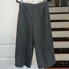 Size Medium Wool Wide Leg Zipper On Back Pockets Gray Sweatpants, Wide Leg Sweatpants, Grey Sweatpants, On Back, Pant Jumpsuit, Wide Leg, Sweatpants, Pants For Women, Size Medium