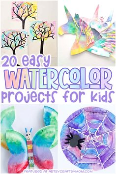 20 easy watercolor projects for kids that are fun to do with paper and glue