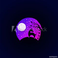 a woman's face with the moon and stars in her hair on a dark background