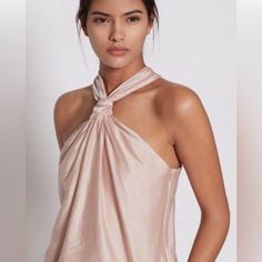 Sexy Nwt Joie Blush Sand Earldena Halter Top Shirt. Size L. Completely Lined Pretty, Shimmery Light Pink Fabric Hidden Side Zipper Closure **Comes From A Clean, Smoke Free Home** Elegant Pink Tops For Brunch, Chic Halter Neck Top For Brunch, Chic Halter Top For Summer Evenings, Chic Beige Halter Top For Summer, Chic Summer Halter Top For Evening, Beige Sleeveless Top For Date Night, Chic Halter Top For Evening In Summer, Chic Halter Top For Day Out, Chic Summer Evening Halter Top