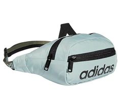 ADIDAS WOMEN CORE WAIST BELT BAG GREEN TINT/BLACK Hold your small belongings when on the go with the Core fanny pack from adidas. This belt bag features an adjustable clip-lock strap for custom comfort. Nylon Top zip closure Clip-lock buckle closure Waist strap with 29" max. length Exterior Pockets: 1 zip Fabric lining 14" L x 3" W x 6" H Sporty Green Belt Bag For Travel, Functional Green Belt Bag For Outdoor, Functional Blue Adidas Bags, Trendy Green Sports Bags, Adidas Casual Blue Bags, Casual Blue Adidas Bag, Belt Bag Green, Waist Belt Bag, Black Hold