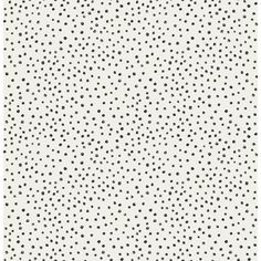 black and white polka dot pattern on a wallpapered surface with small dots in the center